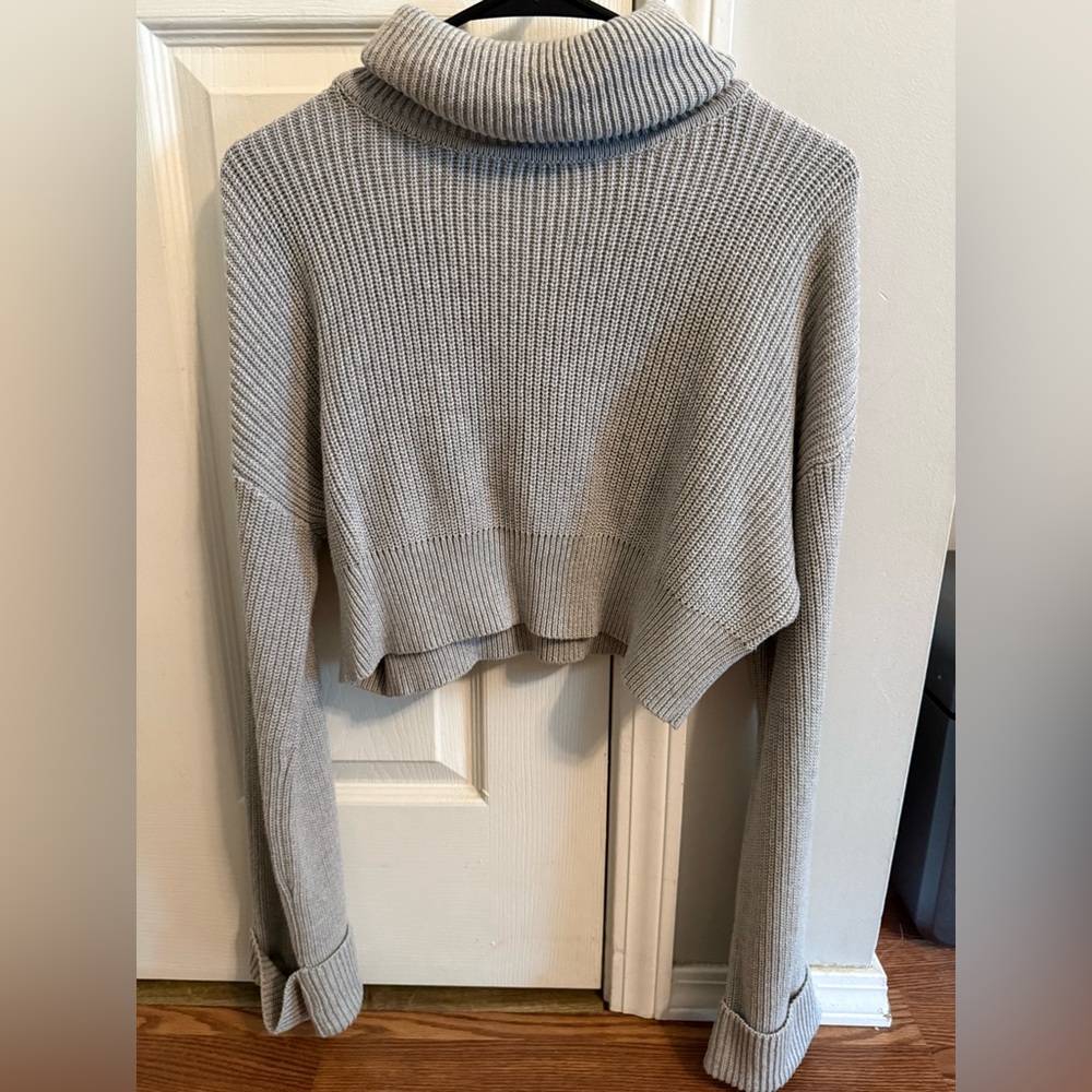 Edikted Gray Turtleneck Sweater
